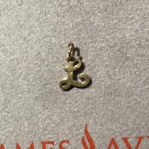 James Avery Script Initial Charm L 14k
